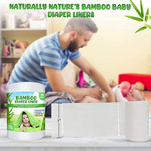 Load image into Gallery viewer, Shop Channels Bamboo Disposable Cloth Diaper Liners(4 Rolls) Fragrance Free & Chlorine Free, Compostable, Dye Free Flushable Biodegradable Gentle and Soft 100 Sheets Each Roll(Pack of 4)