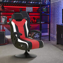 Load image into Gallery viewer, X Rocker Falcon Pedestal PC Office Gaming Chair, 32" x 25" x 42", Black/Red