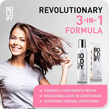 Load image into Gallery viewer, BOLDIFY 3X Biotin Hair Growth Serum - Get Thicker Hair Day One - Natural 3-in-1 Hair Regrowth, Leave-In Conditioner & Blow Out Thermal Treatment - Thickener Hair Products for Women and Men - 4 oz