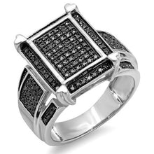 Load image into Gallery viewer, Dazzlingrock Collection 0.50 Carat (ctw) Sterling Silver Round Black Diamond Mens Ladies Unisex Cocktail Ring 1/2 CT, Size 6