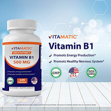 Load image into Gallery viewer, Vitamatic Vitamin B1 (Thiamine) 500mg, 120 Capsules
