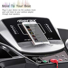 Load image into Gallery viewer, Merax Electric Folding Treadmill – Easy Assembly Fitness Motorized Running Jogging Machine with Speakers for Home Use, 12 Preset Programs (Black)