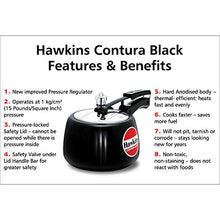 Load image into Gallery viewer, Hawkins CB30 Hard Anodised Pressure Cooker, 3-Liter, Contura Black