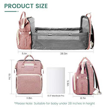 Load image into Gallery viewer, Baby Diaper Backpack, Insulated Bottle Warmer Newborn Registry for Baby Shower Gifts, Portable Nappy Bags for Girls Boys, Multifunction Travel Stuff Maternity New Mom Gifts for Women (Pinkļ¼
