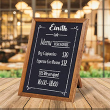 Load image into Gallery viewer, BESSO Chalkboard Signs – Stylish ProGrade Standing Deep Black Chalk Board 11 x 14 – Magnetic Rustic Slate Chalkboards Menu Board for Kitchen, Sign Board, or Sidewalk Sign. for Kids & Adults
