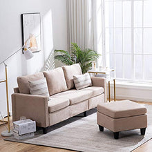 Load image into Gallery viewer, Bonnlo Convertible Sectional Sofa L Shaped Sectional Couch Small 3-Seater Sectional Sofas,Modern Living Room Sectional Sofa Couch with Reversible Chaise (Beige)