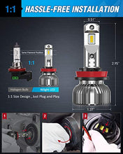 Load image into Gallery viewer, Nilight H11/H9/H8 LED Headlight Bulbs, H11 Low Beam Headlight Bulb 6500k H11 LED Bulb Cool White IP67