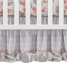 Load image into Gallery viewer, Lambs & Ivy Calypso 4-Piece Crib Bedding Set - Pink, Gray, Gold, Animals, Jungle