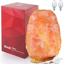 Load image into Gallery viewer, LEVOIT Kana Himalayan Salt Lamp, Pink Rock Large Crystal Natural Himilian Gift Night Light (ETL Certified) Touch Dimmer, 2 Extra Bulbs, Rubber Wood Base