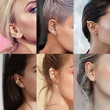 Load image into Gallery viewer, BESTEEL Adjustable Ear Cuff Earrings for Women Chunky Ear Cuff Non-Piercing Pearl Ear Cuff Clip On Cartilage Helix Wrap Ear Jewelry Set