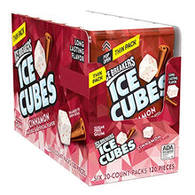 Load image into Gallery viewer, ICE BREAKERS ICE CUBES Cinnamon Flavored Sugar Free Chewing Gum, Made with Xylitol, 1.62 oz Thin Packs (6 Count)