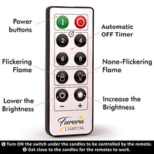 Load image into Gallery viewer, FURORA LIGHTING LED Flameless Candles with Remote – Battery-Operated Flameless Candles Bulk Set of 8 Fake Candles – Small Flameless Candles & Christmas Centerpieces for Tables, Silver Glittery