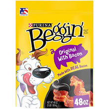 Load image into Gallery viewer, Purina Beggin' Strips Real Meat Dog Treats, Original With Bacon - 48 oz. Pouch