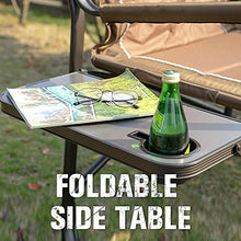 Load image into Gallery viewer, TIMBER RIDGE Oversized Directors Chairs with Side Table, Heavy Duty Folding Camping Chair up to 600 Lbs Weight Capacity (Brown)