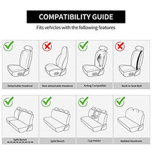 Load image into Gallery viewer, SPEED TREND Leather Car Seat Covers, Premium PU Leather & Universal Fit for Auto Interior Accessories, Automotive Vehicle Cushion Cover for Most Cars SUVs Trucks (ST-003 Full Set, Black&RED)