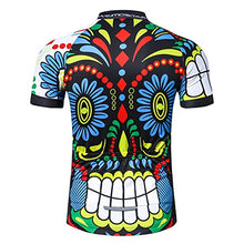 Load image into Gallery viewer, Men's Cycling Jersey Short Sleeve Biking Shirts Bike Clothing Bicycle Jacket with Pockets Black White Skull Size XXL