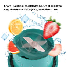 Load image into Gallery viewer, Portable Blender For Shakes And Smoothies With Reusable Straw Green Mini Blender Safety USB Rechargeable Personal Blender Cup Handheld Small Blender For Office,Sports,Travel,Gym Outdoor Actitvities 280ml Portable Blender