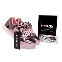 Load image into Gallery viewer, Voovix Kids LED Light Up Shoes Shiny Low-Top Sneakers for Boys and Girls Child Unisex(Pink01,29)