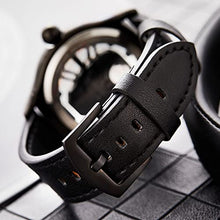 Load image into Gallery viewer, SURVAN WatchDesigner Japanese Quart Men Wrist Watch Luminous Skull Skeleton Black Leather Strap Men Watch Waterproof