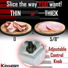 Load image into Gallery viewer, Kitchener 9-inch Professional Electric Meat Deli Cheese Food Slicer, Stainless Steel Blade, 150 Watt