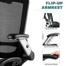 Load image into Gallery viewer, Gabrylly Ergonomic Mesh Office Chair, High Back Desk Chair - Adjustable Headrest with Flip-Up Arms, Tilt Function, Lumbar Support and PU Wheels, Swivel Computer Task Chair