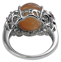 Load image into Gallery viewer, Carillon Peach Moonstone Natural Gemstone Oval Shape 925 Sterling Silver Ring For Women for Men | Size: 4 to 10
