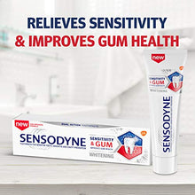 Load image into Gallery viewer, Sensodyne Sensitivity & Gum Whitening Toothpaste, Toothpaste for Sensitive Teeth & Gum Problems, 3.4 s (Pack of 3), 10.2 Oz
