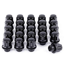 Load image into Gallery viewer, M12x1.5 Lug Nuts with Mag Seat, 13/16" 21mm Hex 1.46x1.18 in. Blackened Wheel Lug Nuts Compatible with Toyota Lexus Scion Isuzu, Set of 24