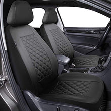 Load image into Gallery viewer, FREMONT AUTO Car Seat Covers Universal Full Set Seat Covers 8 Pieces - Airbag Compatible, Fit for 95% Cars, Trucks, SUVs (PVC Leather) (Black)