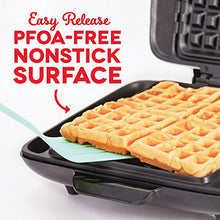 Load image into Gallery viewer, DASH No-Drip Belgian Waffle Maker: Waffle Iron 1200W + Waffle Maker Machine For Waffles, Hash Browns, or Any Breakfast, Lunch, & Snacks with Easy Clean, Non-Stick + Mess Free Sides - Silver