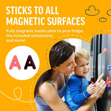 Load image into Gallery viewer, Inspired Thinkers Magnetic Letters - 240-Piece Alphabet Magnets for Kids w/ Foam Uppercase & Lowercase Letters, Double-Sided Dry Erase White Board - Classroom Supplies
