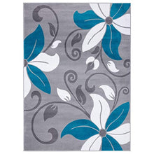 Load image into Gallery viewer, Luxe Weavers 9242 Victoria Modern Turquoise Floral Area Rug 8x10