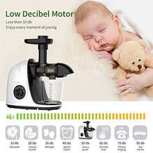 Load image into Gallery viewer, Juicer Machines, Jocuu Slow Masticating Juicer Extractor, Cold Press Juicer Easy to Clean, for Vegetables and Fruits, Two Speed Modes, Reverse Function, Quiet Motor, with Brush and Recipes, White