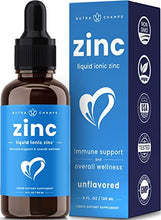 Load image into Gallery viewer, Organic Zinc Sulfate Liquid Supplement | Immune Support System Boost | Pure Ionic Concentrated Mineral Drops for Men, Women & Kids Enhanced with Vitamin C - 4 oz Great Tasting Defense Booster
