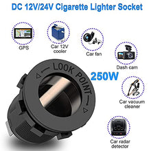 Load image into Gallery viewer, Cigarette Lighter Socket Panel, Qidoe PD3.0 & QC3.0 48W USB C Car Charger and DC 250W Lighter Socket Waterproof Rocker Toggle Switch 12V/24V USB Outlet Panel for Car, RV, Marine, Boat, Camper, Truck