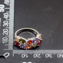 Load image into Gallery viewer, Vanessa Multi Gemstone Jewelry Sets for Women, Sparkling Garnet Amethyst Morganite Peridot Topaz Gifts for Her (10#Ring)