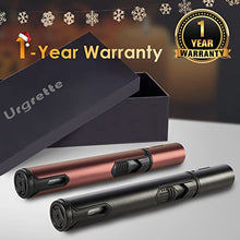 Load image into Gallery viewer, Urgrette 2 Pack Butane Torch Lighter, 6-inch Refillable Pen Lighter Adjustable Jet Flame Butane Lighter for Grill BBQ Candle Camping(Gas Not Included) Raven &Brown