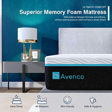 Load image into Gallery viewer, Twin Mattress, Avenco Twin Memory Foam Mattress in a Box, 10 Inch Twin Bed Mattress Gel-infused with Removable Plush Cover, Ultimate Comfort & Supportive CertiPUR-US & ISPA Certified