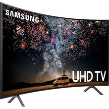 Load image into Gallery viewer, SAMSUNG UN65RU7300 65" RU7300 HDR 4K UHD Smart Curved LED TV (2019 Model) with Home Theater Surround Sound 31" Soundbar Bundle Includes Screen Cleaner + 6-Outlet Surge Adapter + 2X HDMI Cable Black