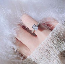 Load image into Gallery viewer, Duan Oval Cut White Topaz Natural Gemstone Ring in Sterling Silver Women Cubic Zirconia 3ct CZ Engagement Wedding Band Ring Size 6-10 (Size 7)