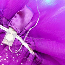 Load image into Gallery viewer, Star Sequins Layered Tutu Skirt with LED Lights, Neon Light Up LED Tutu Mini Skirt Elastic Dress for 3-12 Years Kids Girls