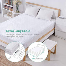 Load image into Gallery viewer, Sable Queen Size Electric Heated Mattress Pad, Safe Low Voltage Technology & Oeko-Tex 100 Standard, 10 Temperature Settings, FDA Registered Hypoallergenic Soft Plush, White