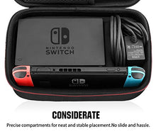 Load image into Gallery viewer, MoKo Carrying Storage Case for Nintendo Switch, Travel Carrying Storage Case Messenger Bag Compatible with Nintendo Switch Console, Dock, Controllers, Charger & Cable - Black