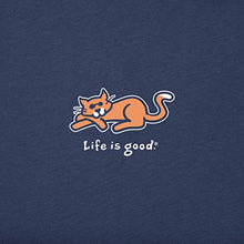Load image into Gallery viewer, Life is Good Womens Vintage Crusher Graphic T-Shirt, Darkest Blue, Small