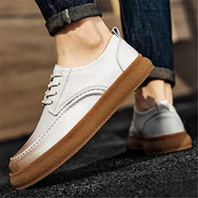 Load image into Gallery viewer, Sytanbo Men's Slip-On Driving Loafers Lightweight Comfortable Shoes Work Walking Shoes for Men Non Slip Breathable Lace-up Loafers Beige