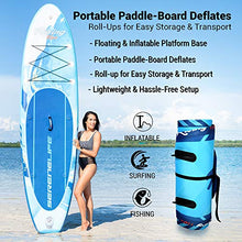 Load image into Gallery viewer, SereneLife Inflatable Stand Up Paddle Board (6 Inches Thick) with Premium SUP Accessories & Carry Bag | Wide Stance, Bottom Fin for Paddling, Surf Control, Non-Slip Deck | Youth & Adult Standing Boat