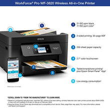 Load image into Gallery viewer, Epson Workforce Pro WF-3820 Wireless All-in-One Printer with Auto 2-Sided Printing, 35-Page ADF, 250-sheet Paper Tray and 2.7" Color Touchscreen, Works with Alexa