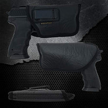 Load image into Gallery viewer, IWB Gun Holster by Houston - ECO Leather Concealed Carry Soft Material | FITS Most Full Sizes, Like XDM, Glock 17/19/21, 92 FS (with Laser) (Right) (CHP-57BL-RH)