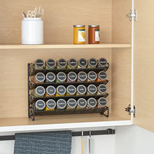 Load image into Gallery viewer, SpaceAid 4 Tier Spice Rack Organizer with 28 Spice Jars, 386 Spice Labels, Chalk Marker and Funnel Set for Cabinet, Countertop, Pantry, Cupboard or Door & Wall Mount