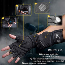 Load image into Gallery viewer, SIMARI Workout Gloves Men Women Full Finger Weight Lifting Gloves with Wrist Support for Gym Exercise Fitness Training Lifts Made of Microfiber and Spandex Fiber SMRG902